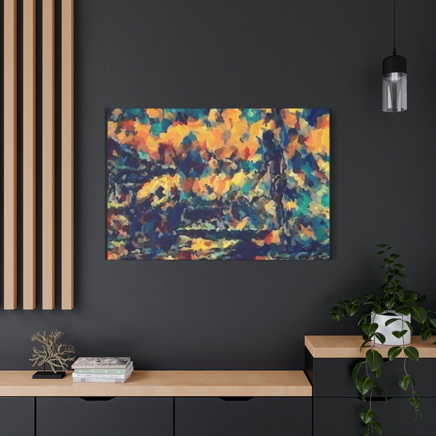 Sandy the Surfing Dog Gouche Design - Matte Canvas, Stretched, 1.25"