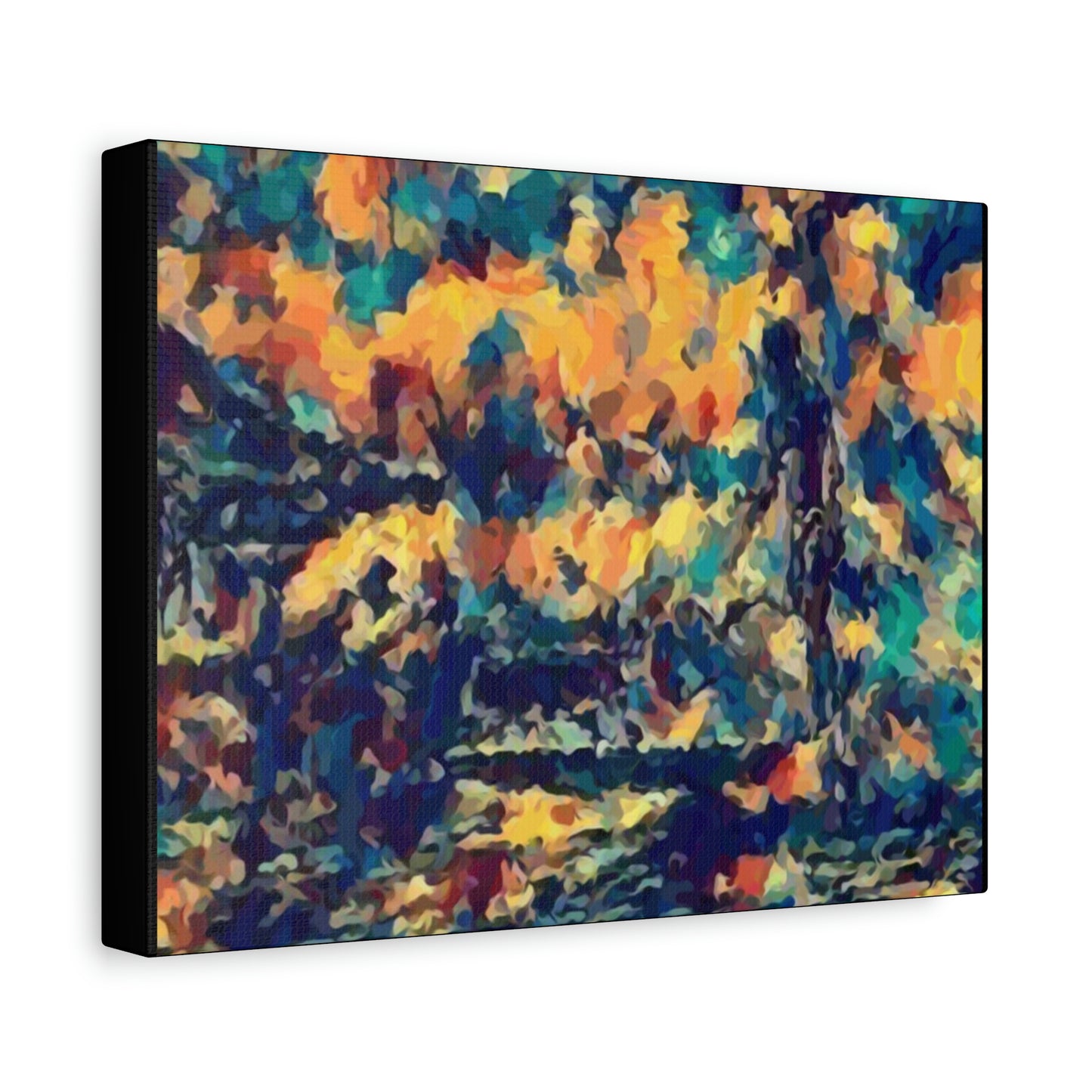 Sandy the Surfing Dog Gouche Design - Matte Canvas, Stretched, 1.25"