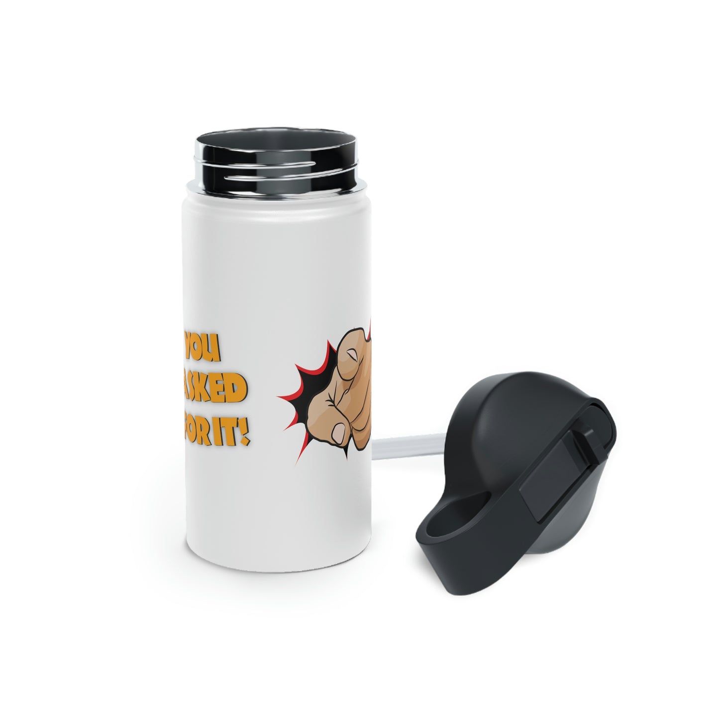 YAFI Logo - Stainless Steel Water Bottle, Standard Lid