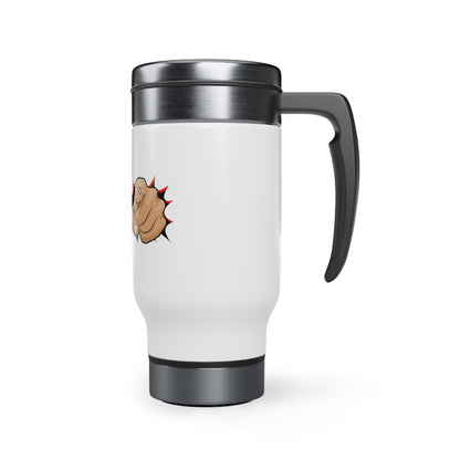 YAFI Logo - Stainless Steel Travel Mug with Handle, 14oz