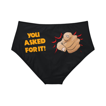 YAFI Logo - High-Waist Hipster Bikini Bottom (AOP)