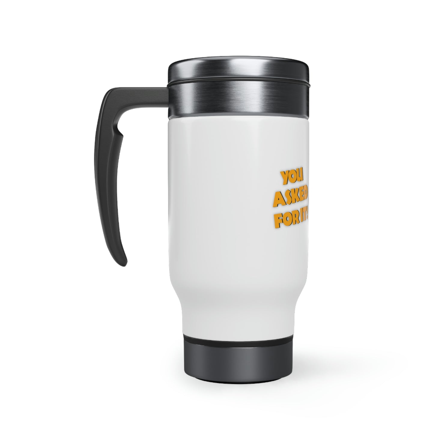 YAFI Logo - Stainless Steel Travel Mug with Handle, 14oz